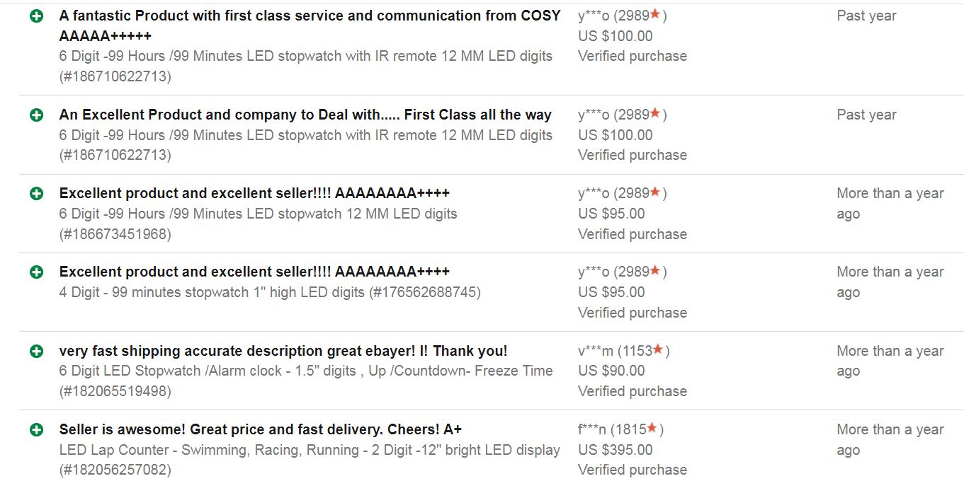 Cosycom eBay customer feedback screenshot 3