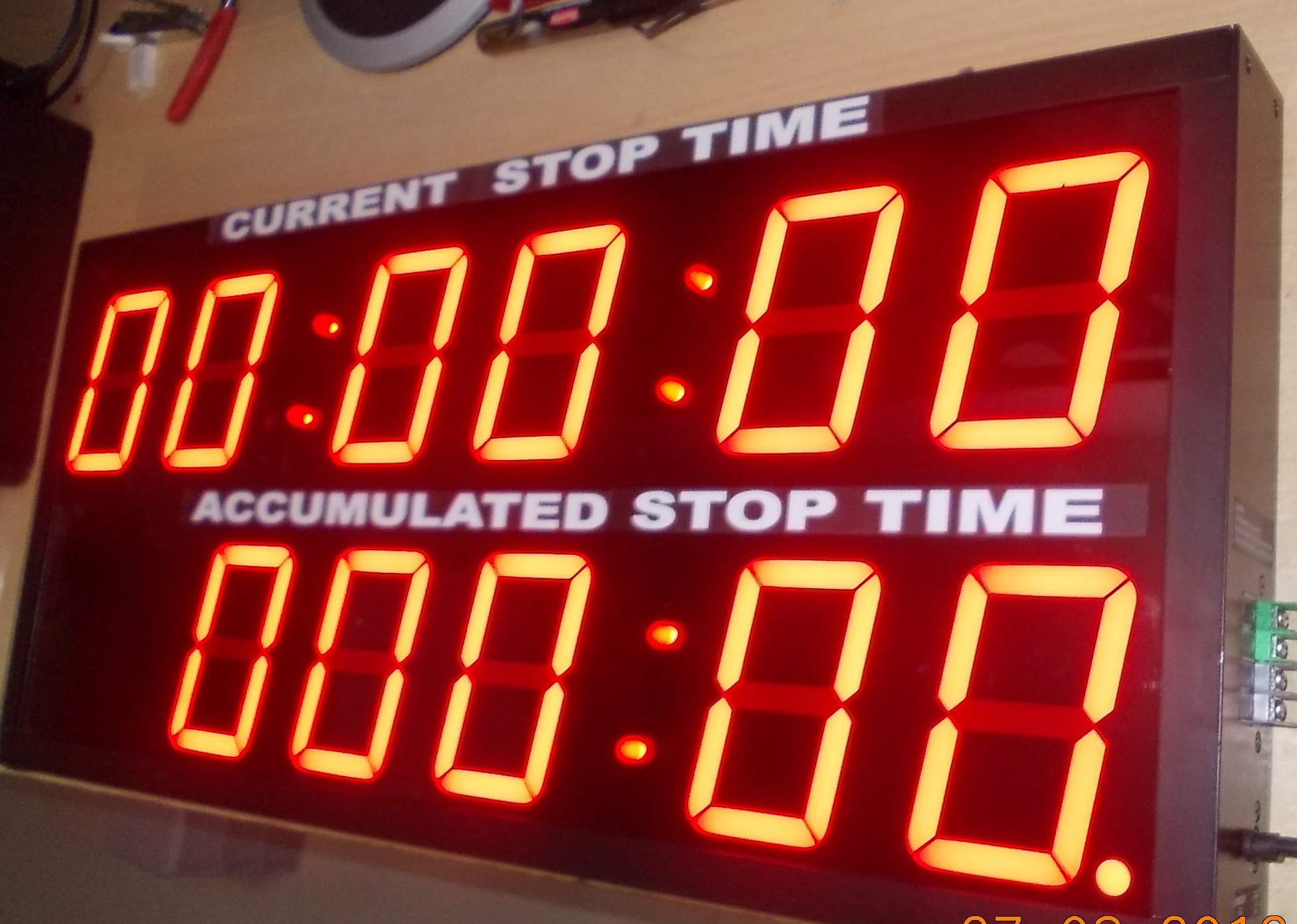 COSY accumulated stopwatch time display